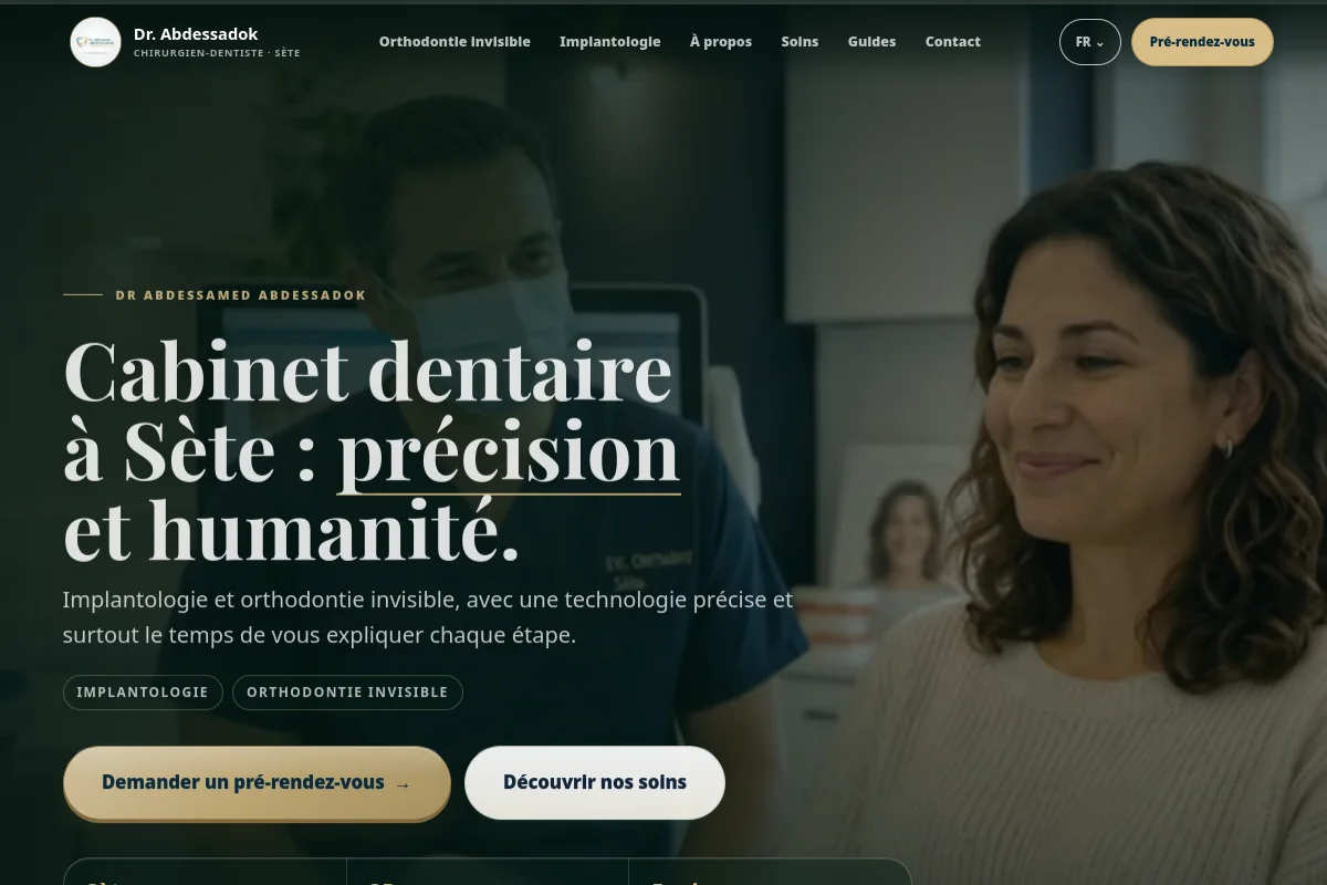 Capture du projet Cabinet Dentaire Sète
