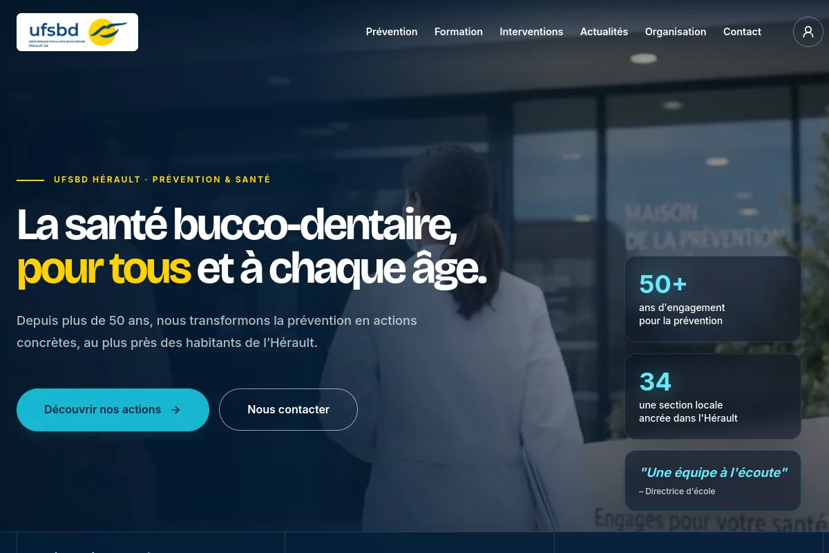 Capture du projet UFSBD34